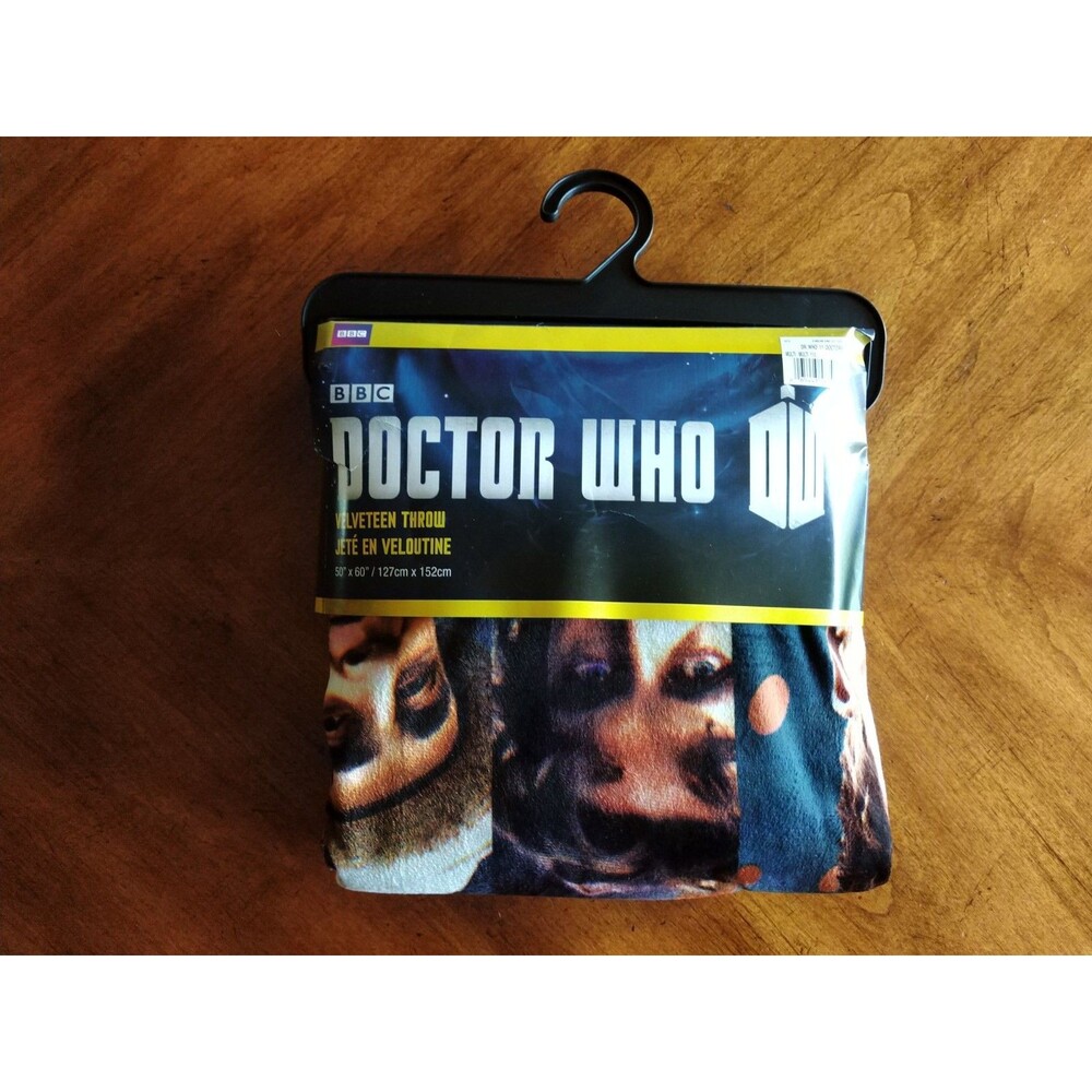 New Dr WHO 11 Doctors Velveteen Fleece Throw Blanket BBC British TV Show 50"x60"